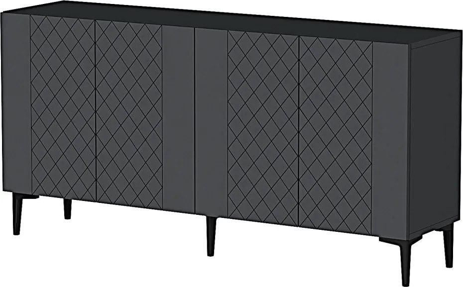 Resso komód, antracit, 150 cm