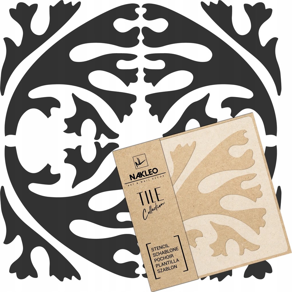 Festősablon Csempe Többször felhasználható 33x33cm Geometriai minta Tomar