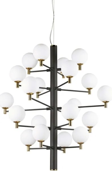 Ideal Lux - LED Csillár zsinóron COPERNICO 20xG9/3W/230V átm. 86 cm fekete