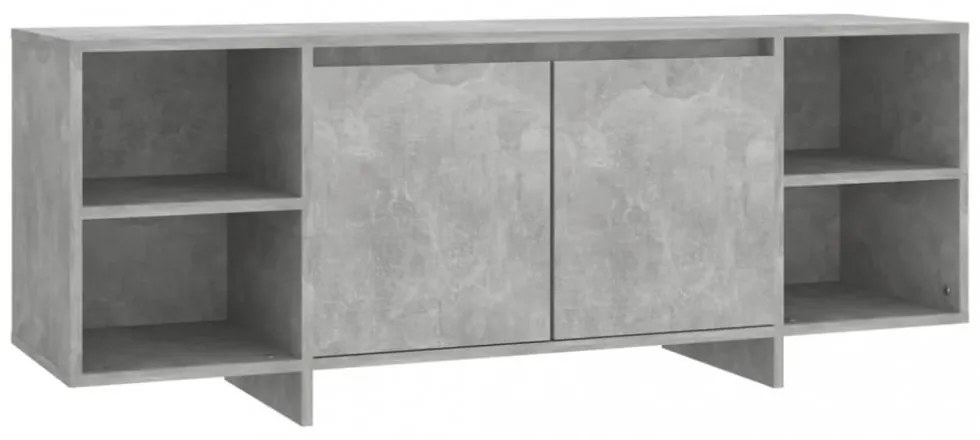 betonszürke szerelt fa TV-szekrény 130x35x50 cm