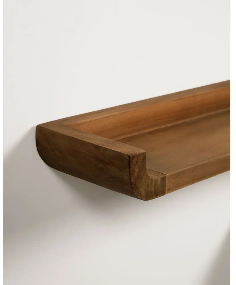 Natúr színű teakfa polc készlet 2 db-os 50 cm Shamel – Kave Home