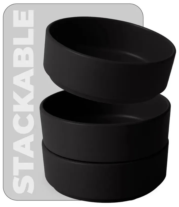 18 részes stoneware matt fekete kerámia étkészlet Berlinger Haus Matte Black