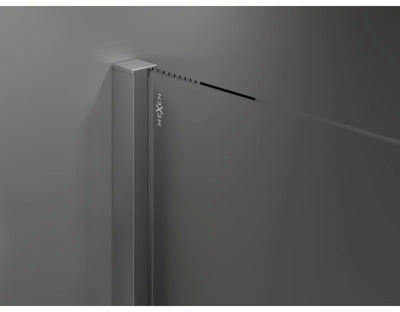 Mexen Velar, tolóajtós zuhanykabin 130 x 85 cm, 8 mm-es matt üveg, polírozott grafit, 871-130-085-31-95