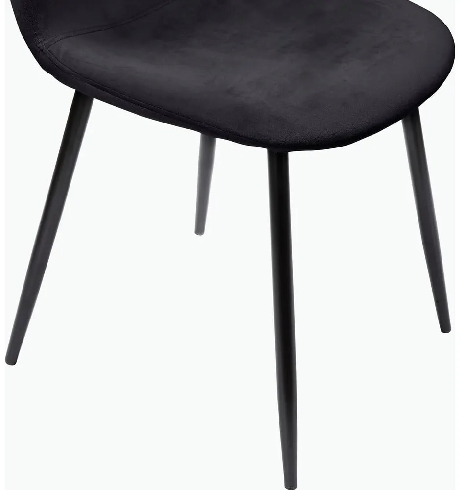 Sötétszürke bársony étkezőszék szett 4 db-os Monza – Støraa