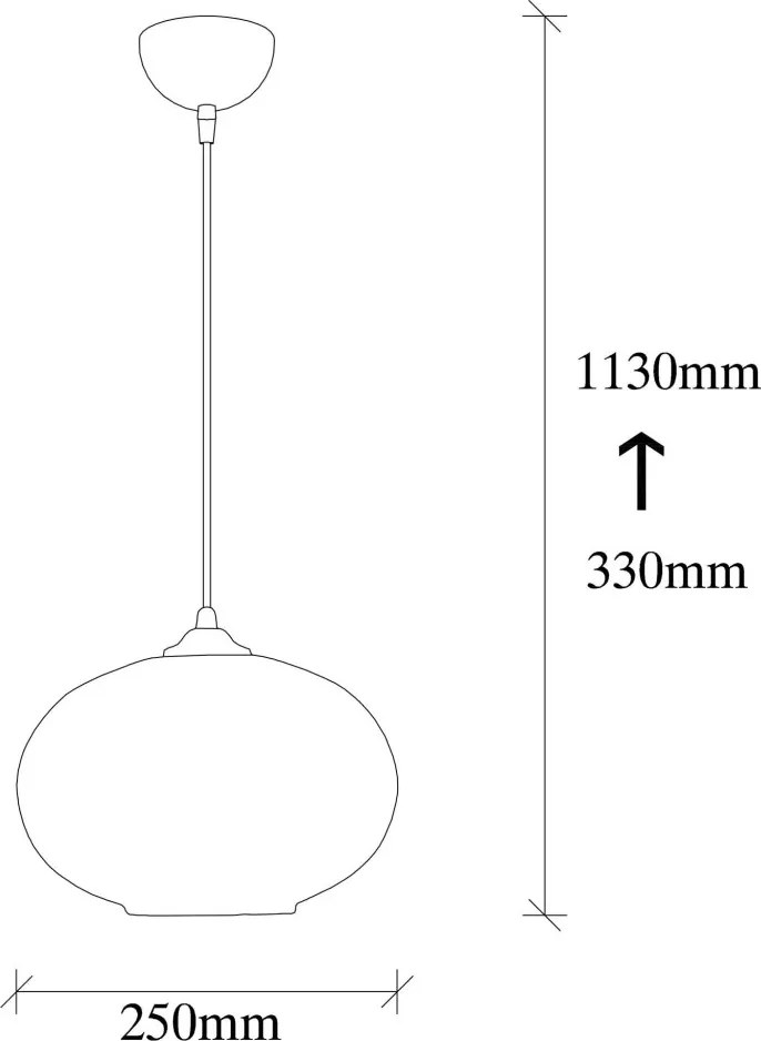 Camini MR-867 fekete-méz vas függőlámpa, Ø25 cm