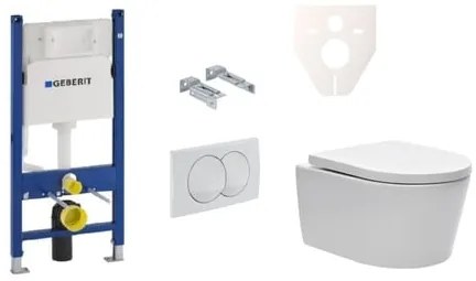 Fali WC szett Geberit előtétfalas szereléshez + SAT Brevis WC SIKOGES5W0