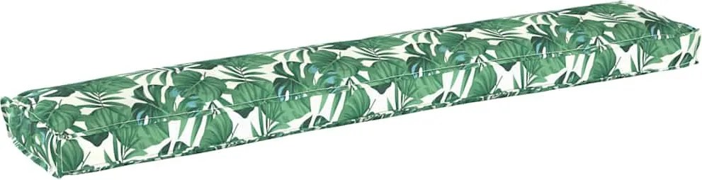 vidaXL Raklap Párna Levél mintázat 200 x 40 x 8 cm Oxford Szövet
