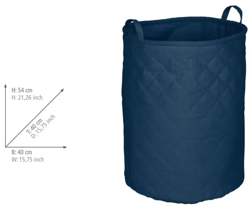 Sötétkék textil szennyeskosár 67 l Tom Tailor – Wenko