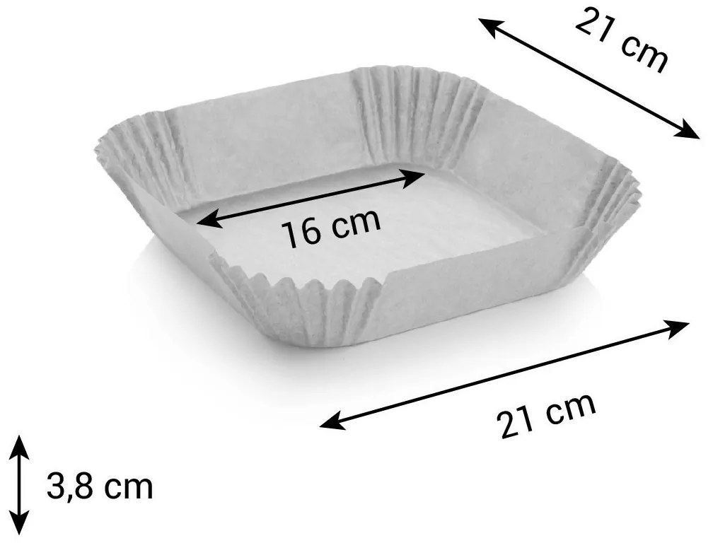 Tescoma DELICIA papírsütő forma négyzet 16 x 16 cm, 50 db, 16 x 15 cm