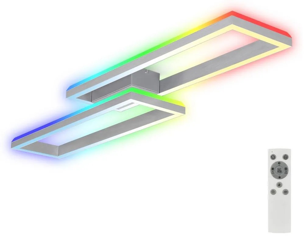 Brilo - LED RGBW Dimmelhető felületre szerelhető csillár FRAME 2xLED/21W/230V 2700-6500K + távirányító