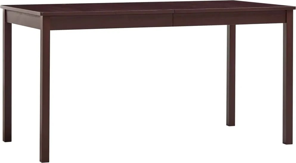 vidaXL sötétbarna fenyőfa étkezőasztal 140 x 70 x 73 cm