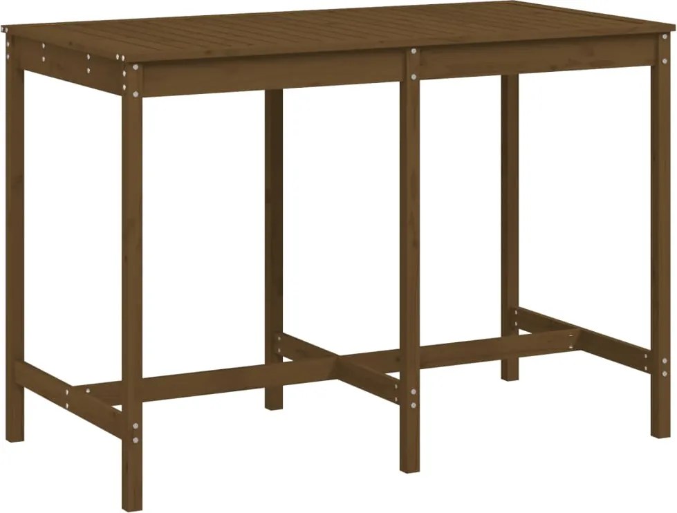 vidaXL mézbarna tömör fenyőfa kerti asztal 159,5 x 82,5 x 110 cm