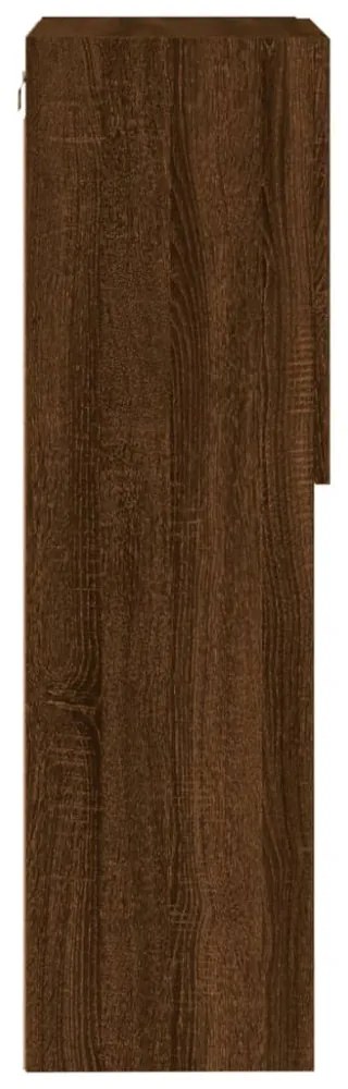 barna tölgyszínű TV-szekrény LED lámpákkal 40,5 x 30 x 102 cm