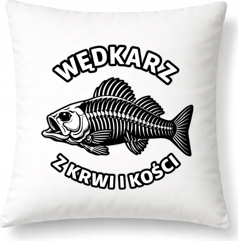 Párna Férjnek Nagypapának Horgász Kollégának Hús- és Csontból Fehér