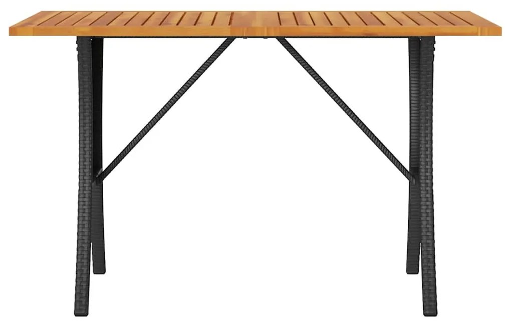 3 személyes fekete polyrattan kerti kanapé asztallal&amp;párnával
