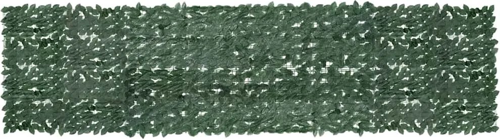 vidaXL sötétzöld leveles erkélyparaván 400 x 100 cm