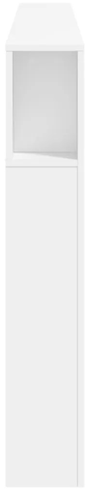 fehér szerelt fa LED-es fejtámla 220x18,5x103,5 cm