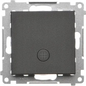 Simon 55 Kapcsoló Egykapcsolós Keresztkapcsoló Led háttérvilágítás Fekete matt