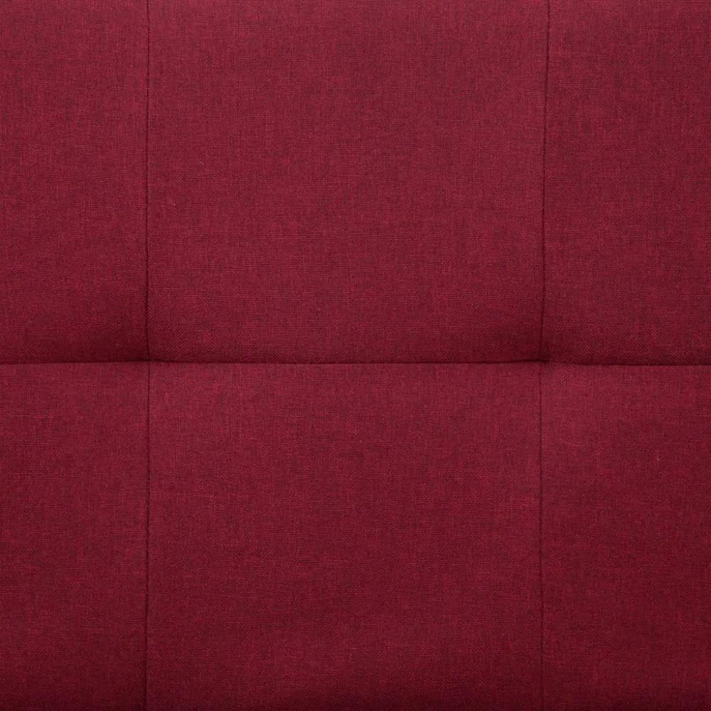 282191sofa bed with two pillows wine red polyester