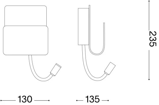 Ideal Lux - LED Fali spotlámpa PROBE LED/9,5W/230V USB fehér