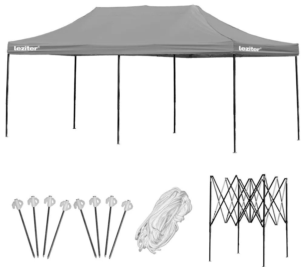 Összecsukható kerti pavilon 3x6 m