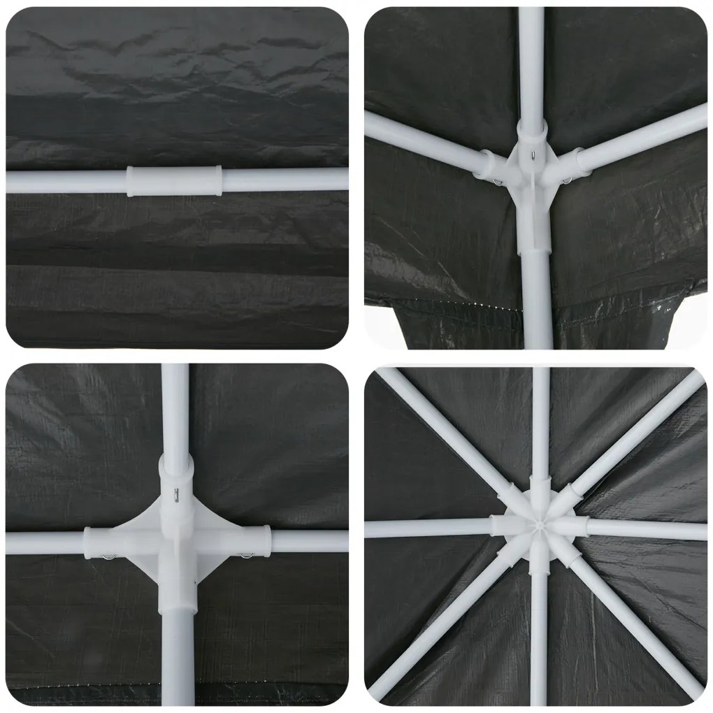 Parti Pavilon Antracit 8x4 m PE
