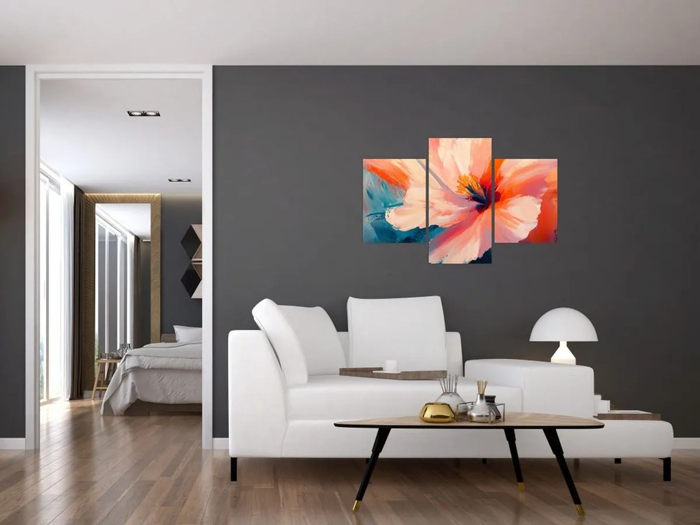 Kép - Festett virág (90x60 cm)