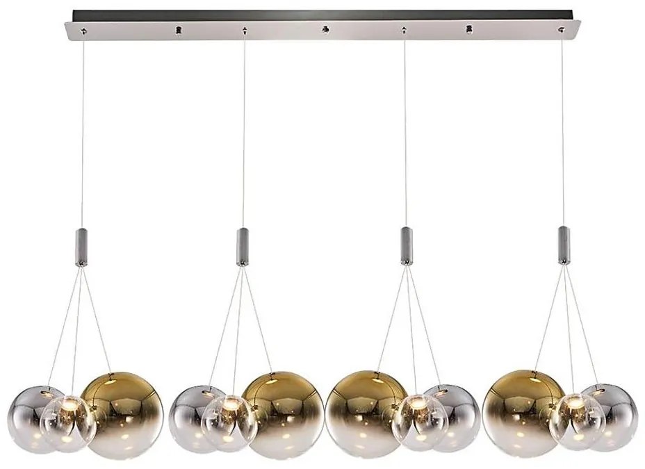 ENNA LED kábeles csillár 12xG9/5W/230V 3000K füstszínű/arany