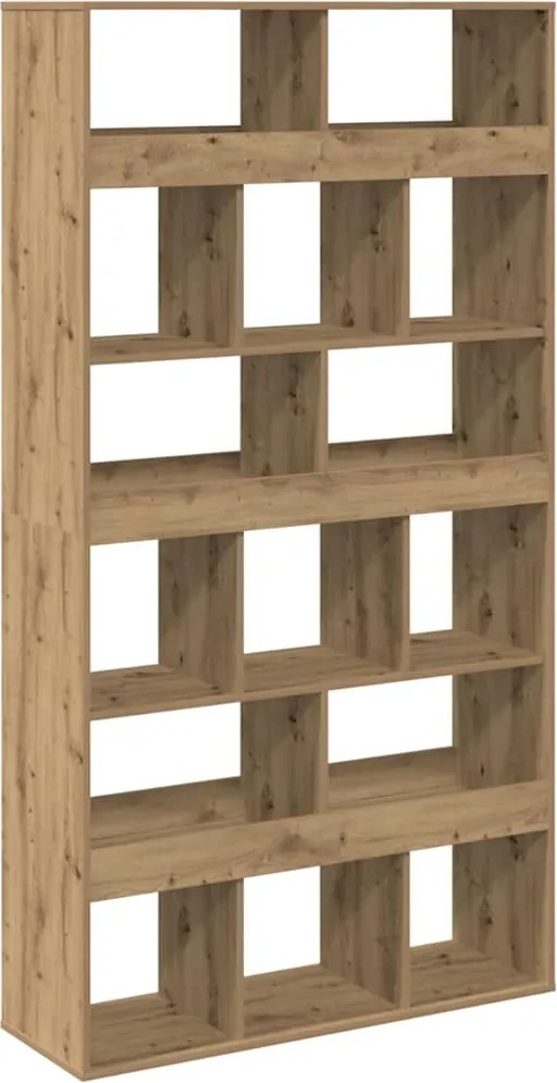 vidaXL kézműves tölgy színű szerelt fa könyvespolc 100 x 33 x 187,5 cm