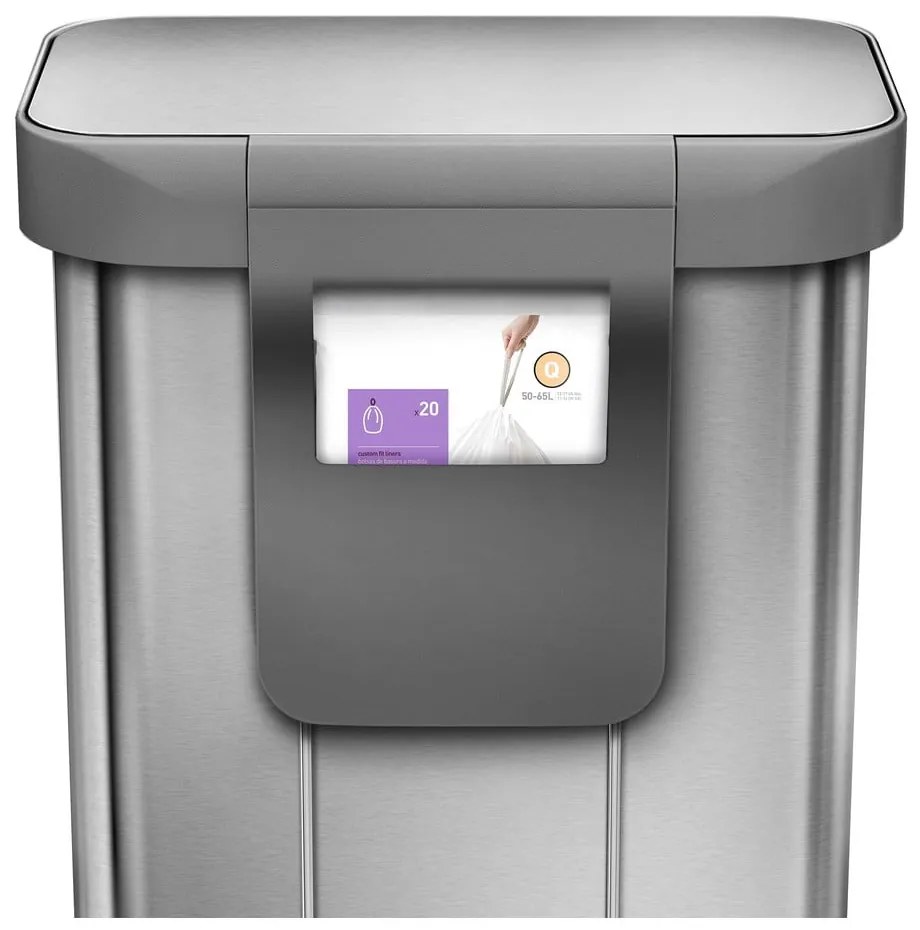 Acél pedálos szemetes 55 l - simplehuman