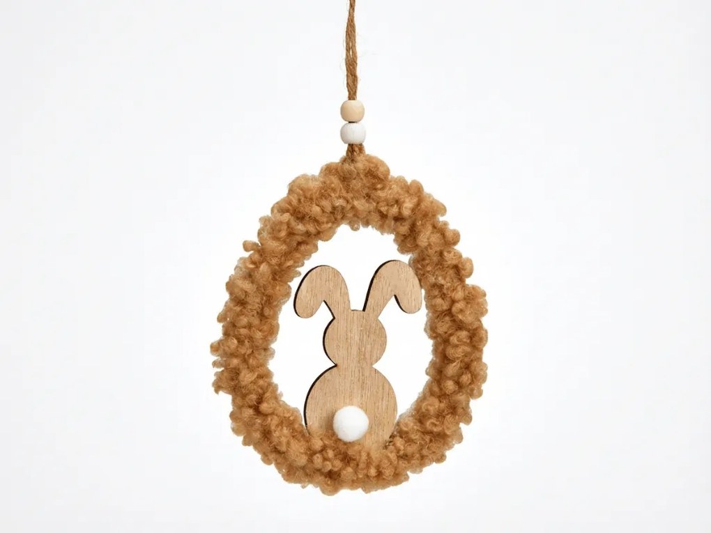 Függő fa tojás BUNNYA - több színben Termék színe: Krém