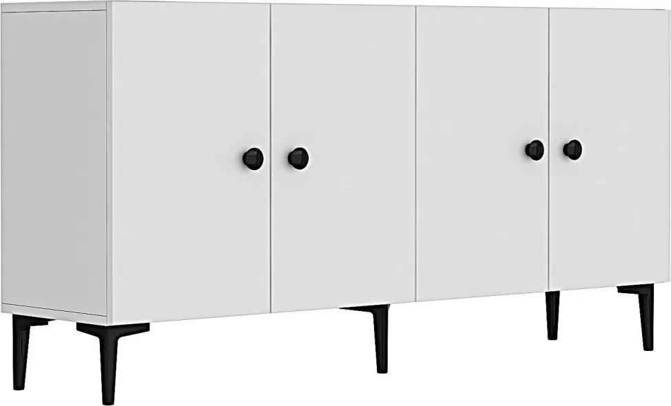 Pella komód, fehér, 150 cm