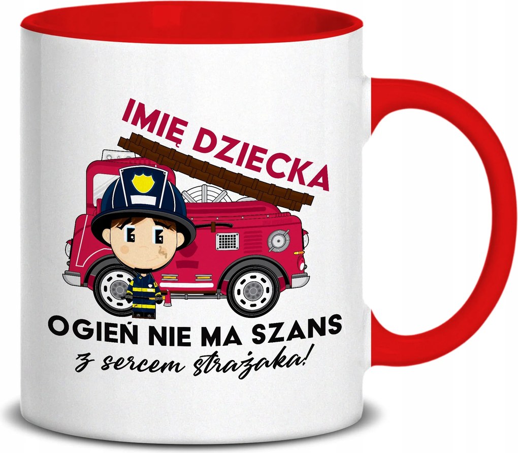 Bögre 330ml Piros Személyre szabott Gyerek Hős Sisakban!