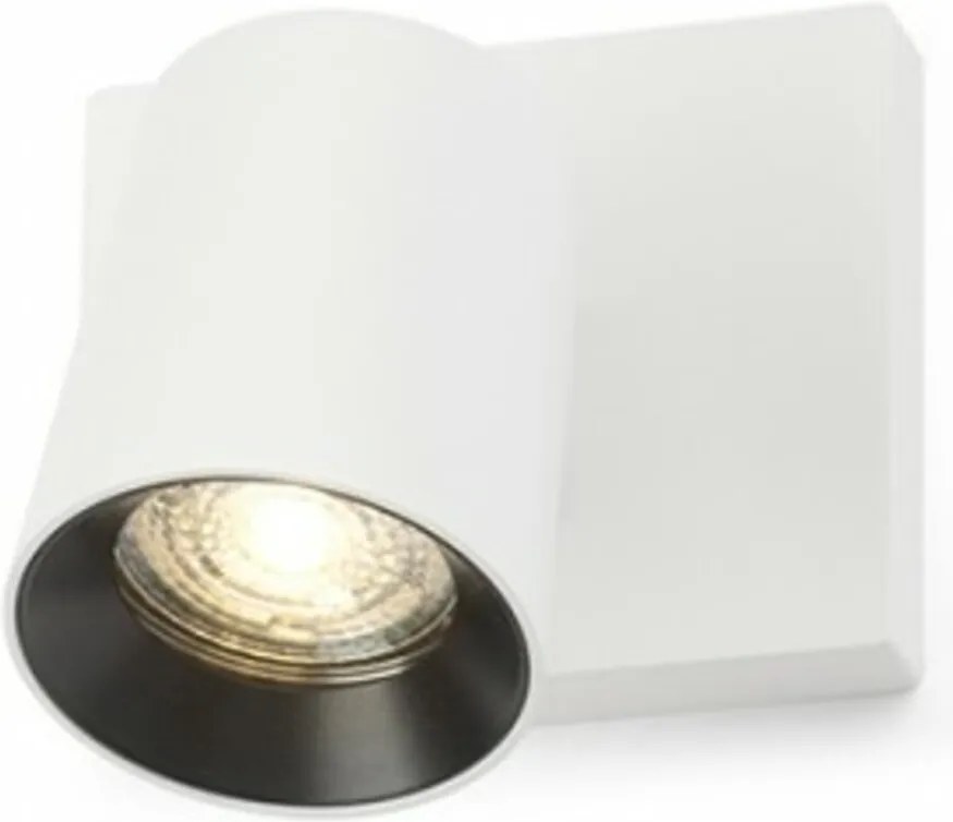 Rendl Kenny I felületre szerelhető lámpatest fehér/fekete, GU10, 35W, négyzet alakú