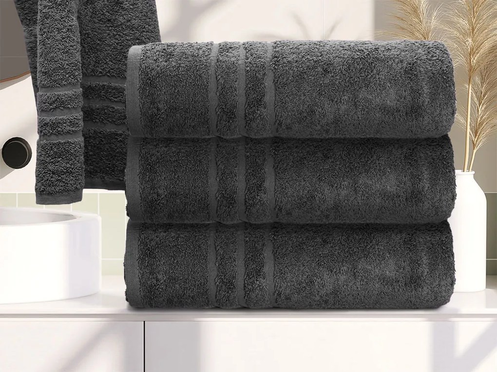 Classic fürdőlepedő 70 x 140 cm sötétszürke, 100% pamut