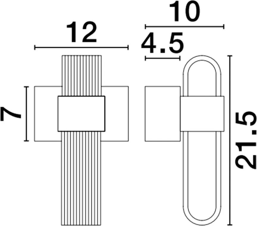Fali Lámpa Arany ARGO NOVA LUCE 9756716