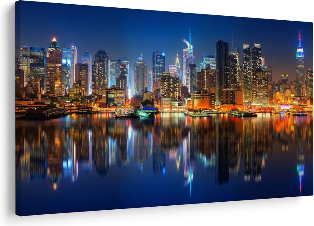 Manhattan képe éjjel (90x60 cm)