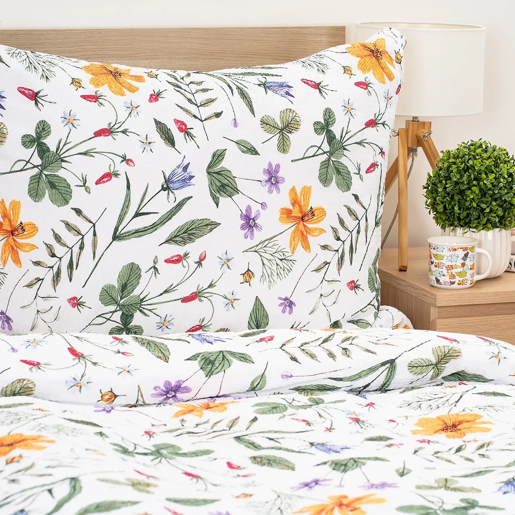 4Homet Wildflower Bliss krepp ágyneműhuza, 140 x 200 cm, 70 x 90 cm, 140 x 200 cm, 70 x 90 cm