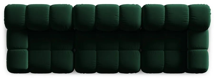 Zöld bársony kanapé 282 cm Bellis – Micadoni Home