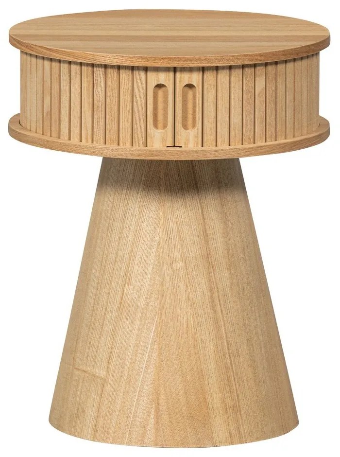 Natúr színű éjjeliszekrény borovi fenyő dekorral Karri – WOOOD