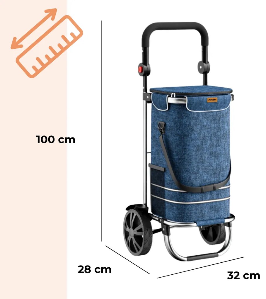 Jurhan EASY bevásárlótáska kerekekkel, 50l, kék