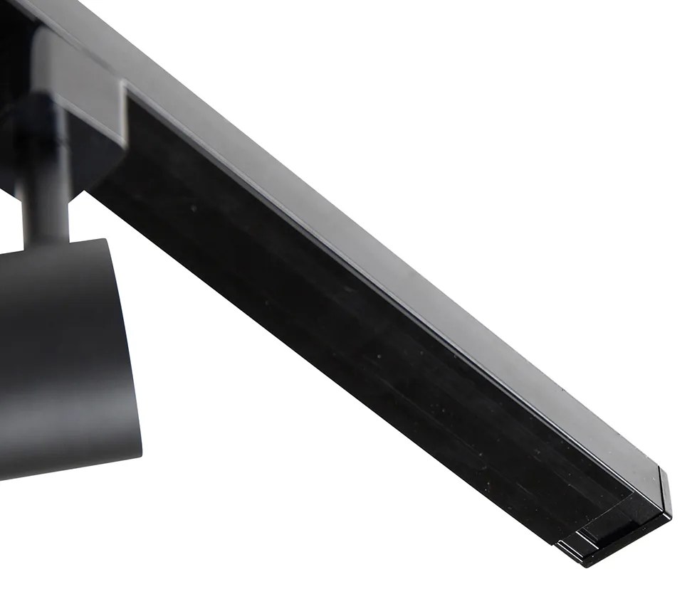 1 fázisú fekete sínrendszer 4 spotlámpával és I-tápellátással négyzet alakban - Jeana