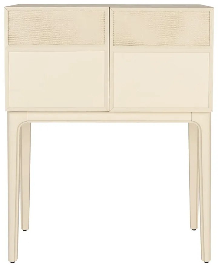 Krémszínű komód tölgyfa dekorral 80x100x45 cm June – Zuiver