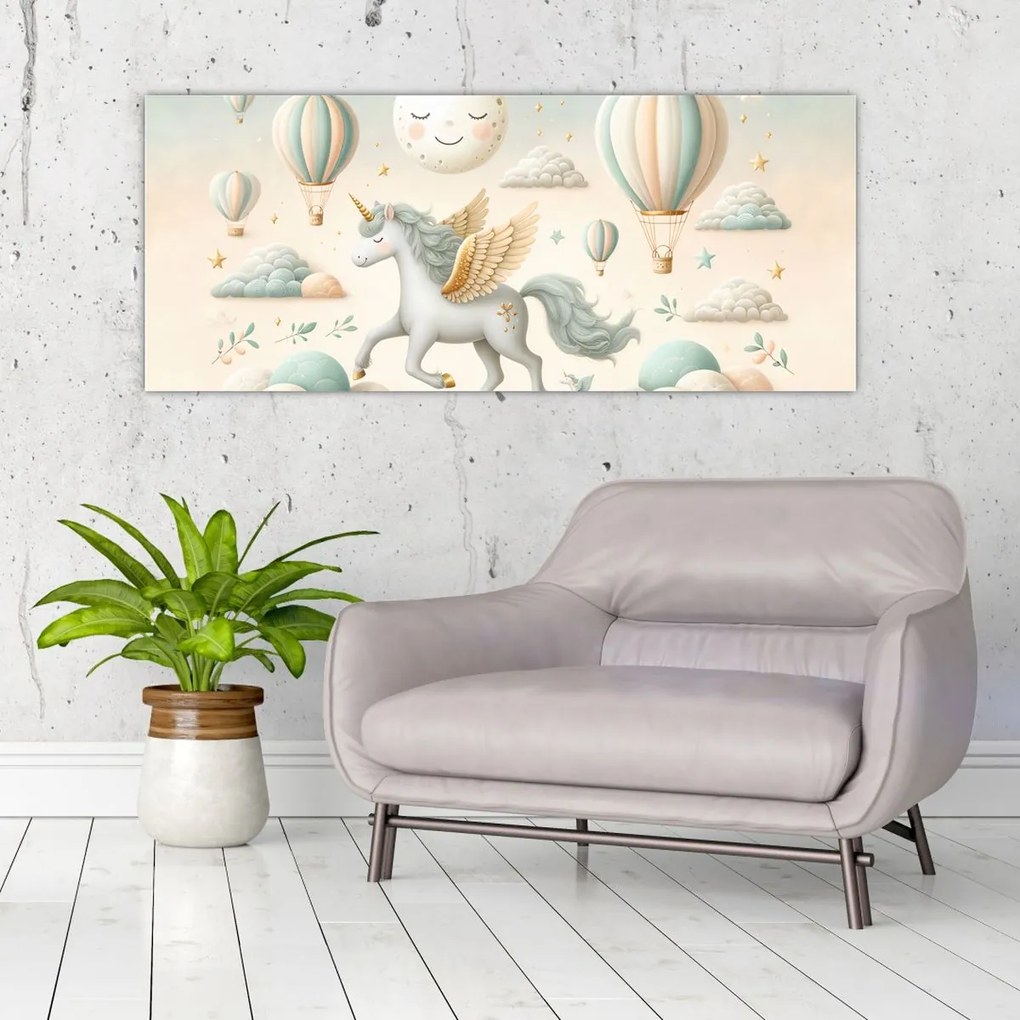 Kép - Boldog egyszarvú (120x50 cm)