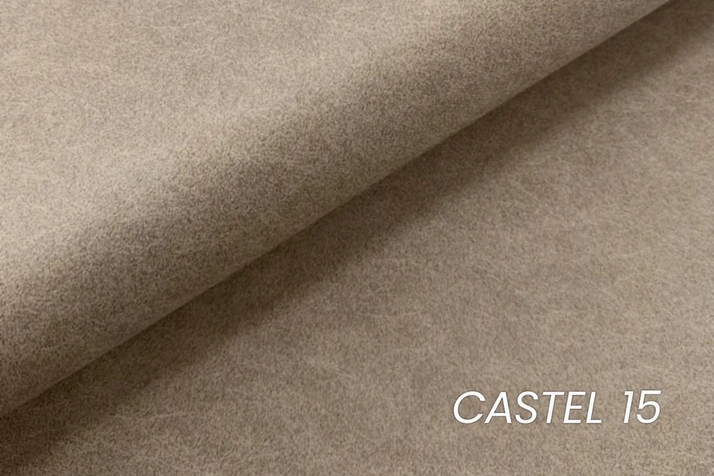 Nirello kárpitozott ágy 160x200 tárolóval - bézs Castel 15 bársony