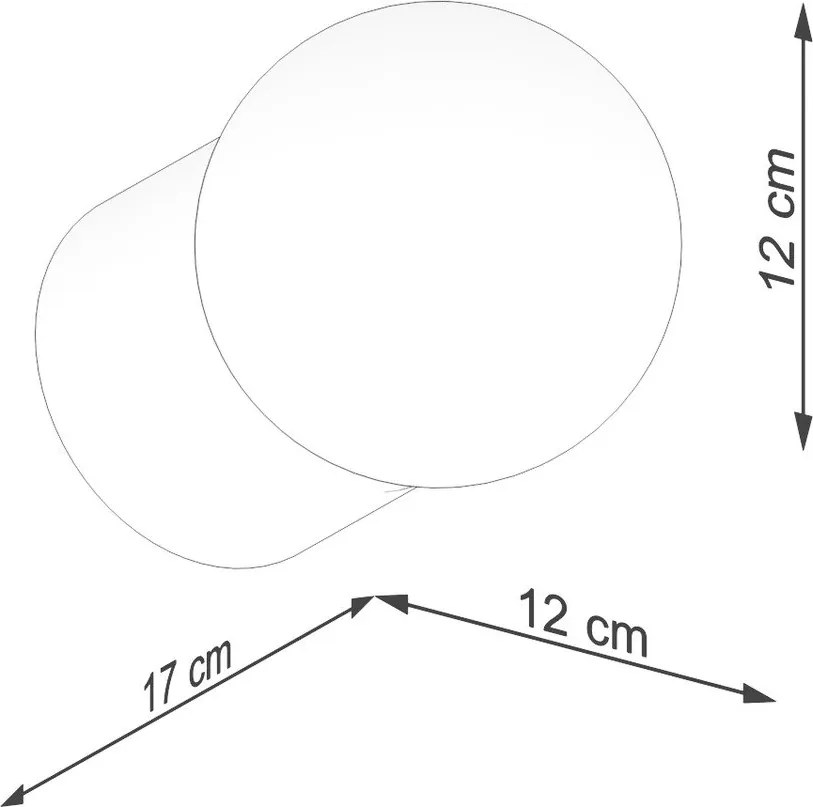 Fehér-natúr színű fali lámpa ø 12 cm Surtur – Sollux