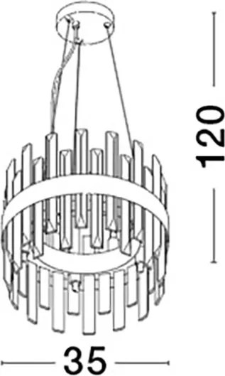 Függeszték Arany CROWN NOVA LUCE 9695219