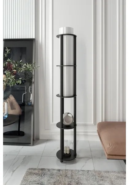 NOTO polcos állólámpa 1xE27/40W/230V fekete