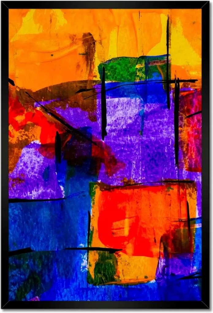 Poszterek keretben 40x60 Absztrakt Hálózat