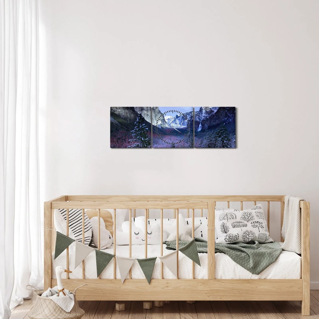 Kép - Yosemite, USA (órával) (90x30 cm)
